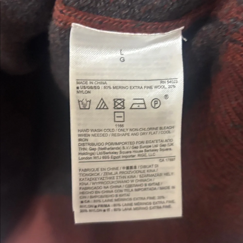 NEW Banana Republic Merino Wool Rust Sweater Flipucci Italian Yarn Size Large